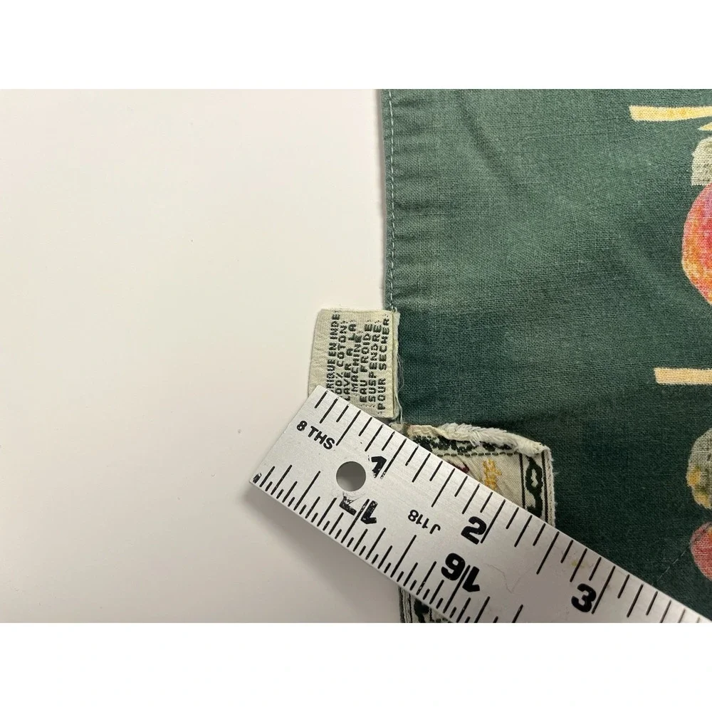 VTG April Cornell Fruit Tablecloth Green‎ Floral Cotton French Country ~ 47x66